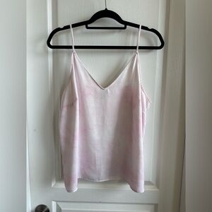 A New Day pink and white tank top L